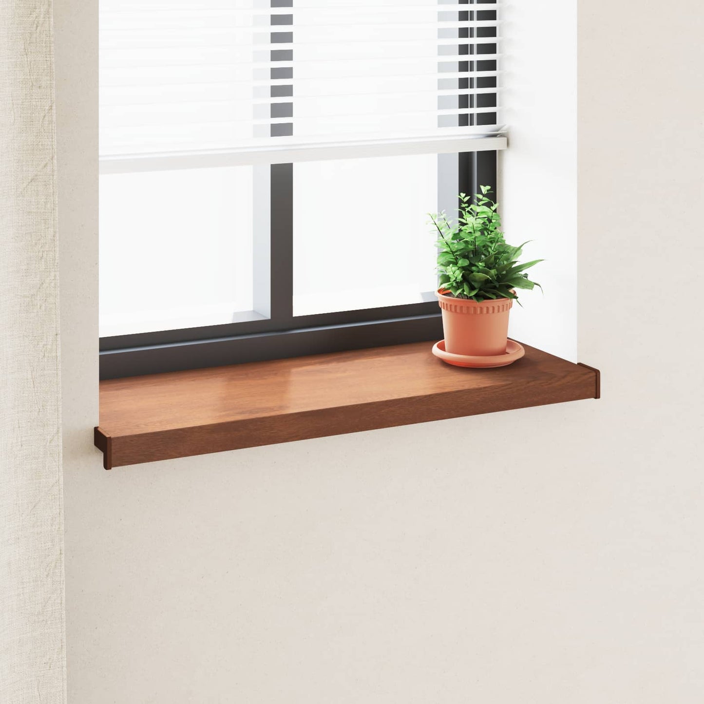 Window Sill Brown wood 80 x 35 x 4.5 cm PVC
