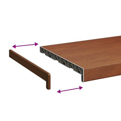 Window Sill Brown wood 140 x 35 x 4.5 cm PVC