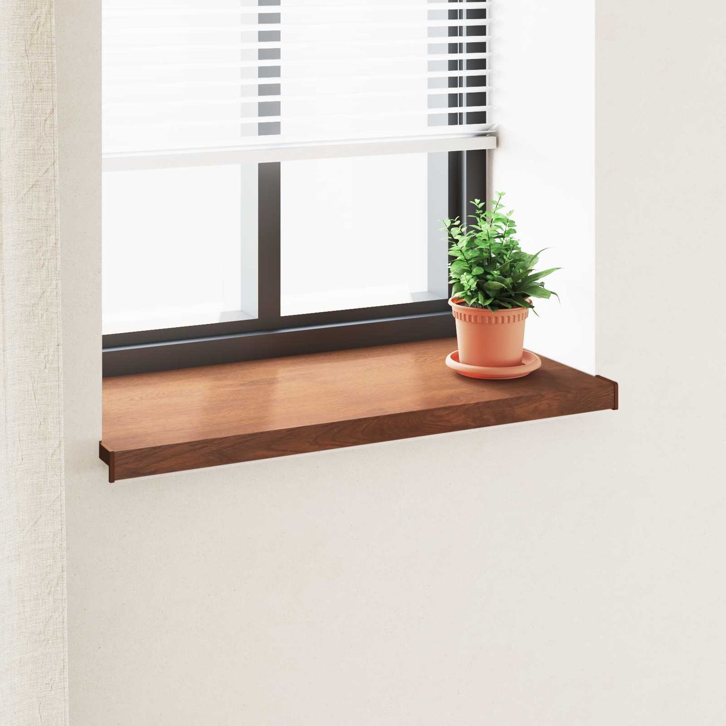 Window Sill Brown wood 80 x 45 x 4.5 cm PVC
