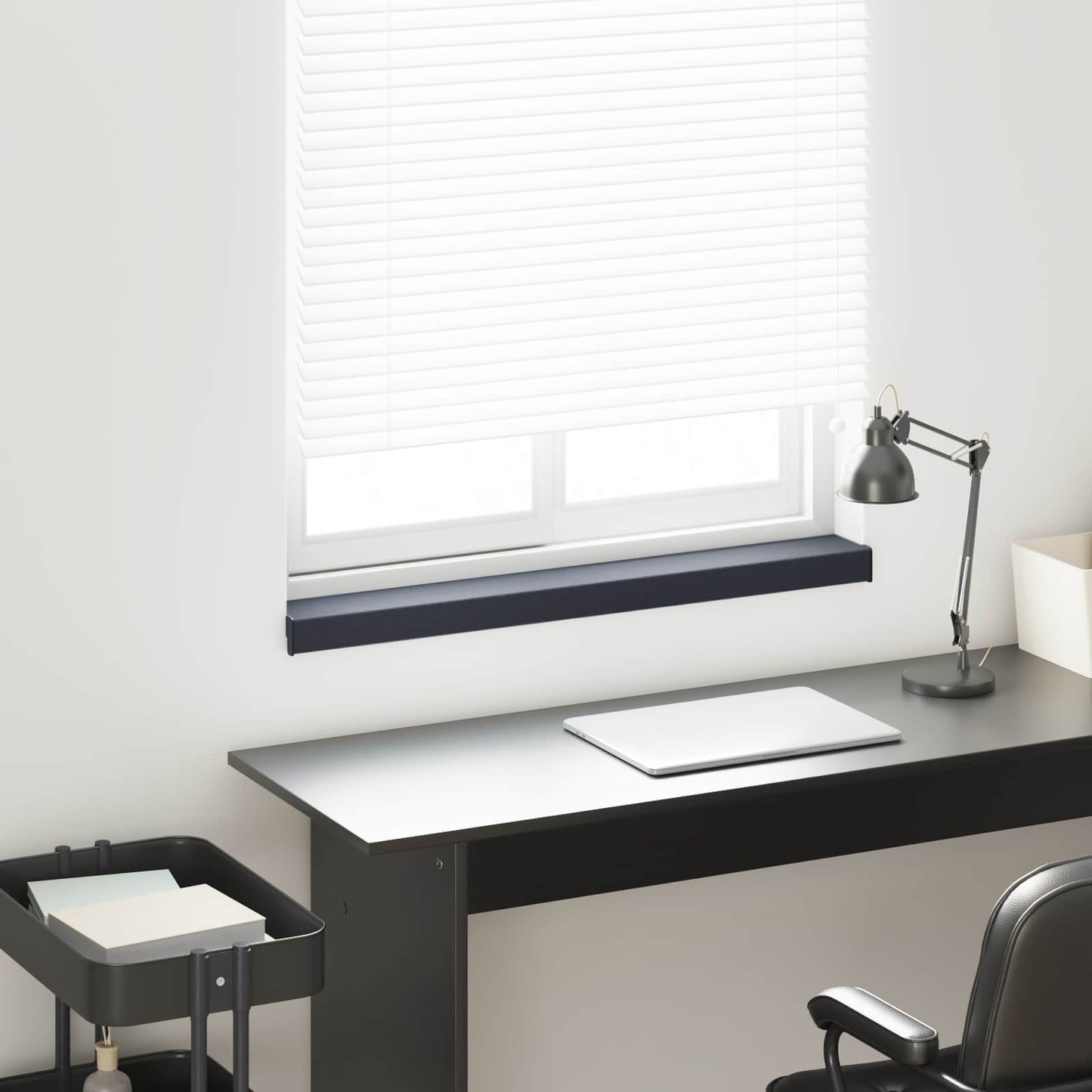 Window Sill Anthracite with wood grain 100 x 15 x 4.5 cm PVC