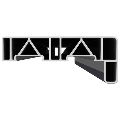 Window Sill Anthracite with wood grain 140 x 15 x 4.5 cm PVC