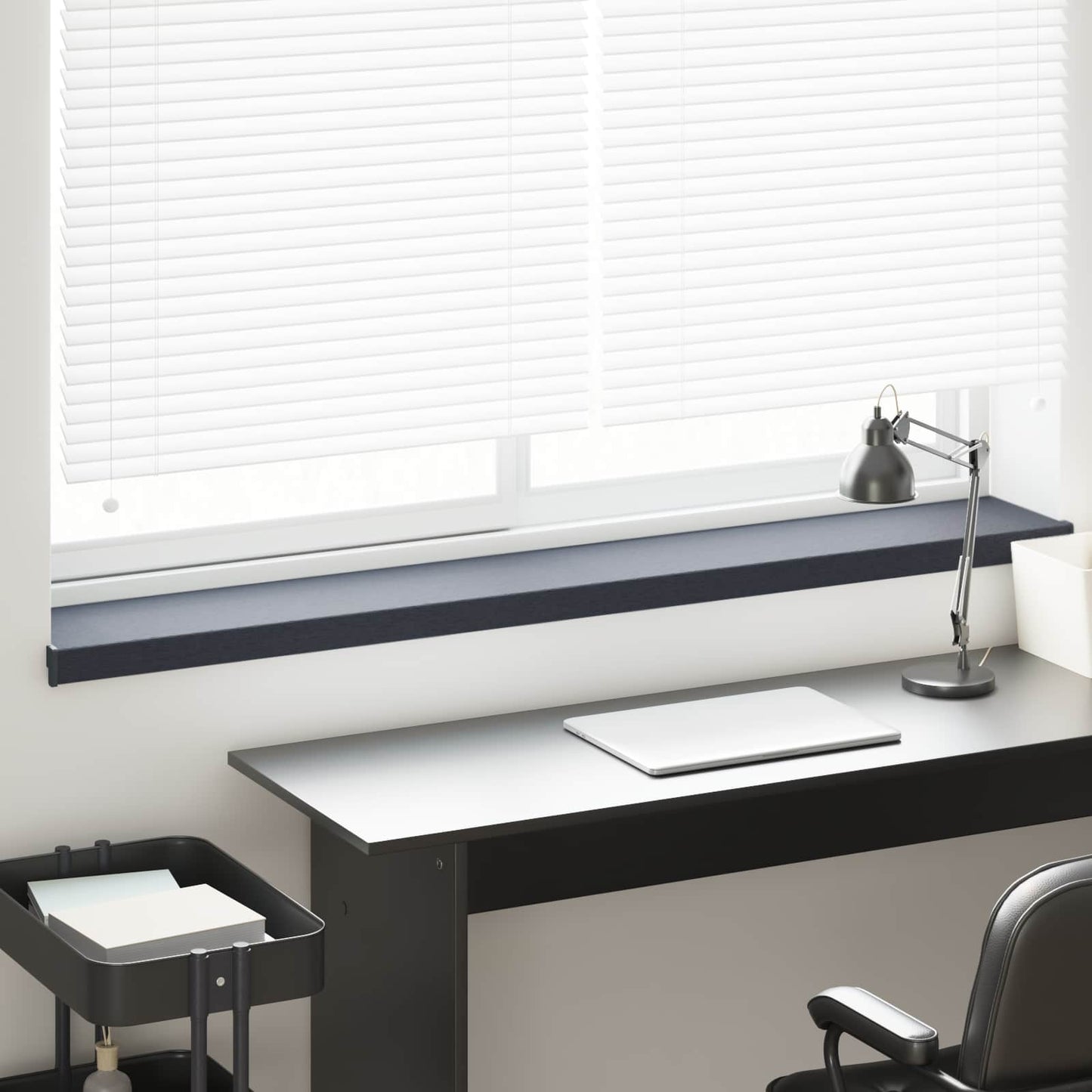 Window Sill Anthracite with wood grain 160 x 25 x 4.5 cm PVC