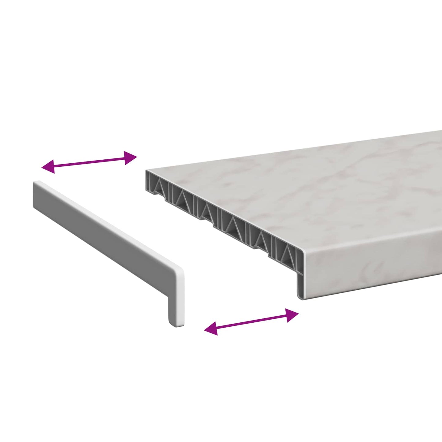 Window Sill Marble texture 160 x 35 x 4.5 cm PVC