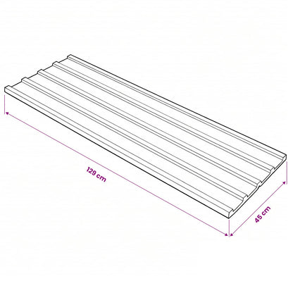 Roof Panel 12 pcs Grey 50.79 x 17.72 in Galvanised steel
