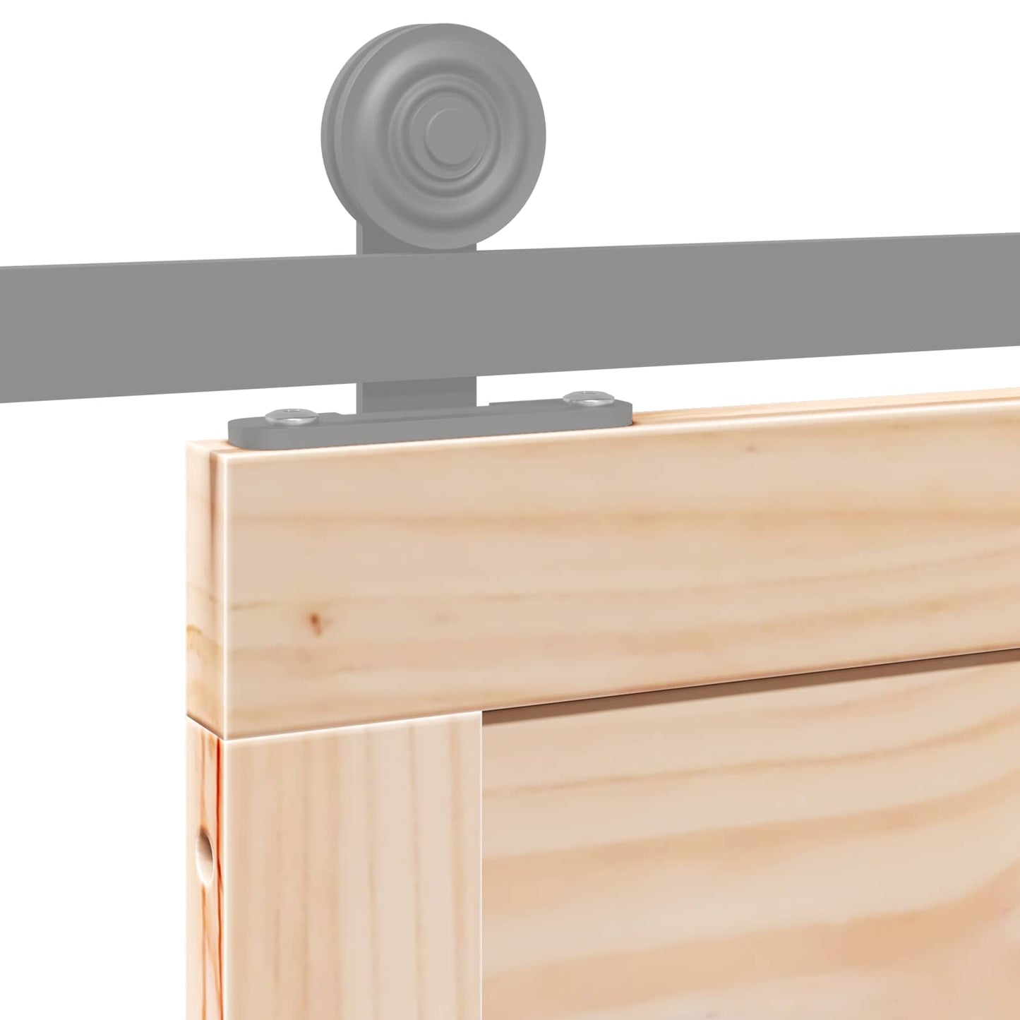 Barn Door Natural 100 x 2.5 x 208 cm Solid Pine Wood