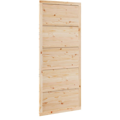 Barn Door Natural 100 x 2.5 x 208 cm Solid Pine Wood