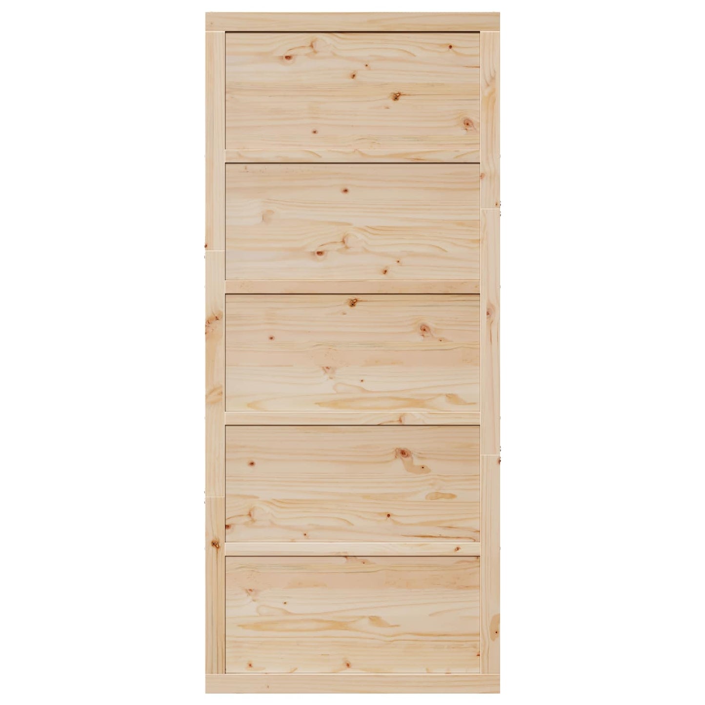 Barn Door Natural 100 x 2.5 x 208 cm Solid Pine Wood