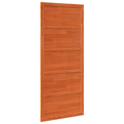 Barn Door Wax Brown 90 x 2.5 x 208 cm Solid Pine Wood