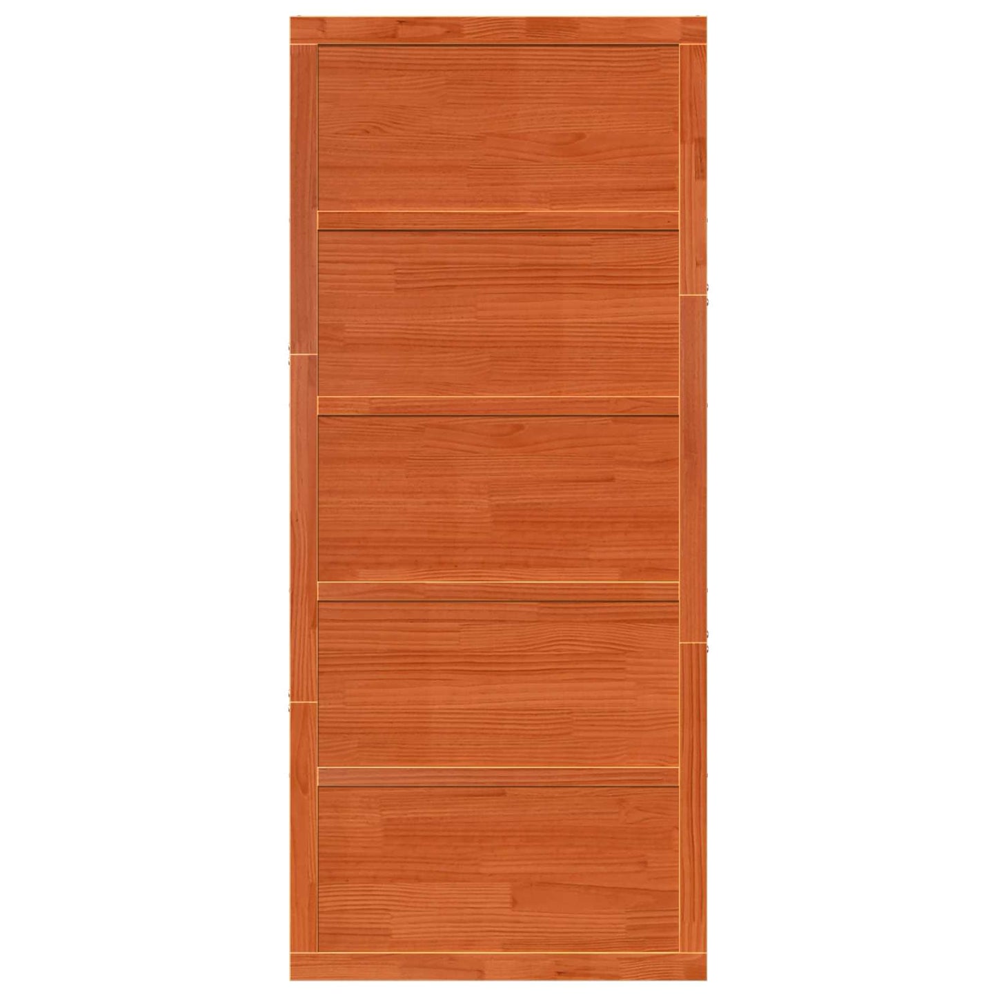 Barn Door Wax Brown 90 x 2.5 x 208 cm Solid Pine Wood