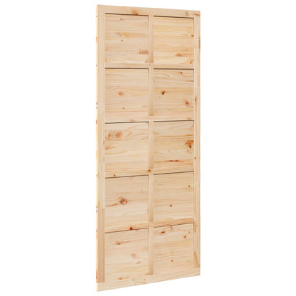Barn Door Natural 100 x 2.5 x 208 cm Solid Pine Wood