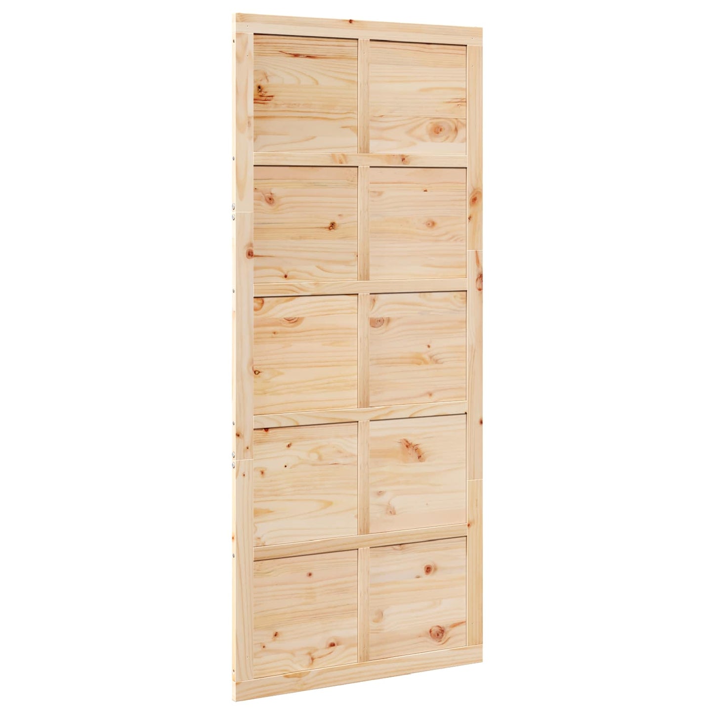 Barn Door Natural 90 x 2.5 x 208 cm Solid Pine Wood