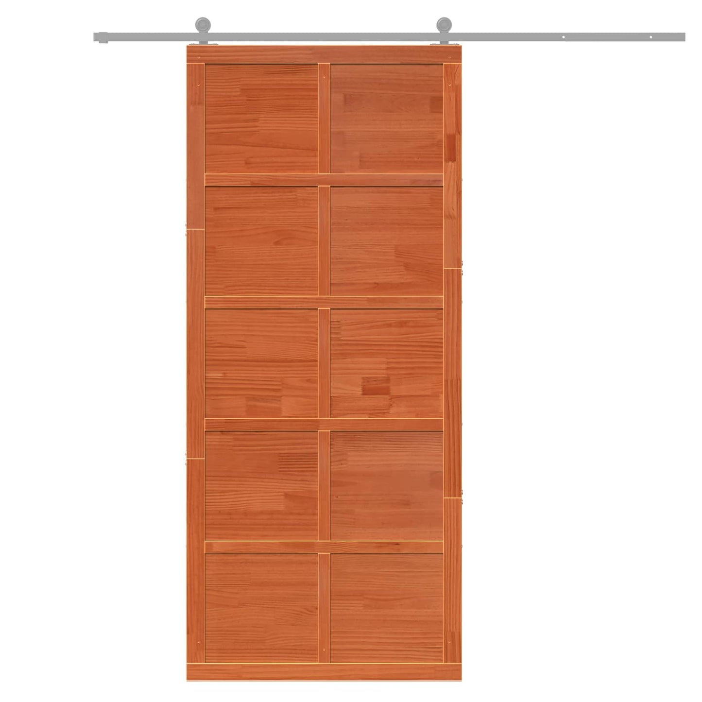 Barn Door Wax brown 80 x 2.5 x 208 cm Solid Pine Wood