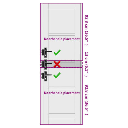 Interior Door Natural 61 x 198.5 cm Plywood