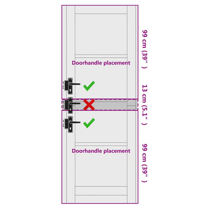 Interior Door Natural 73.5 x 211 cm Plywood