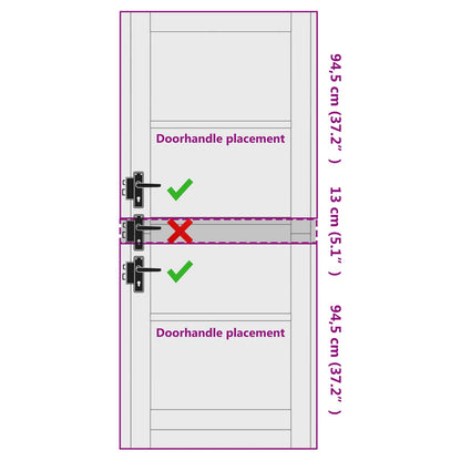 Interior Door White 83 x 202 cm Plywood