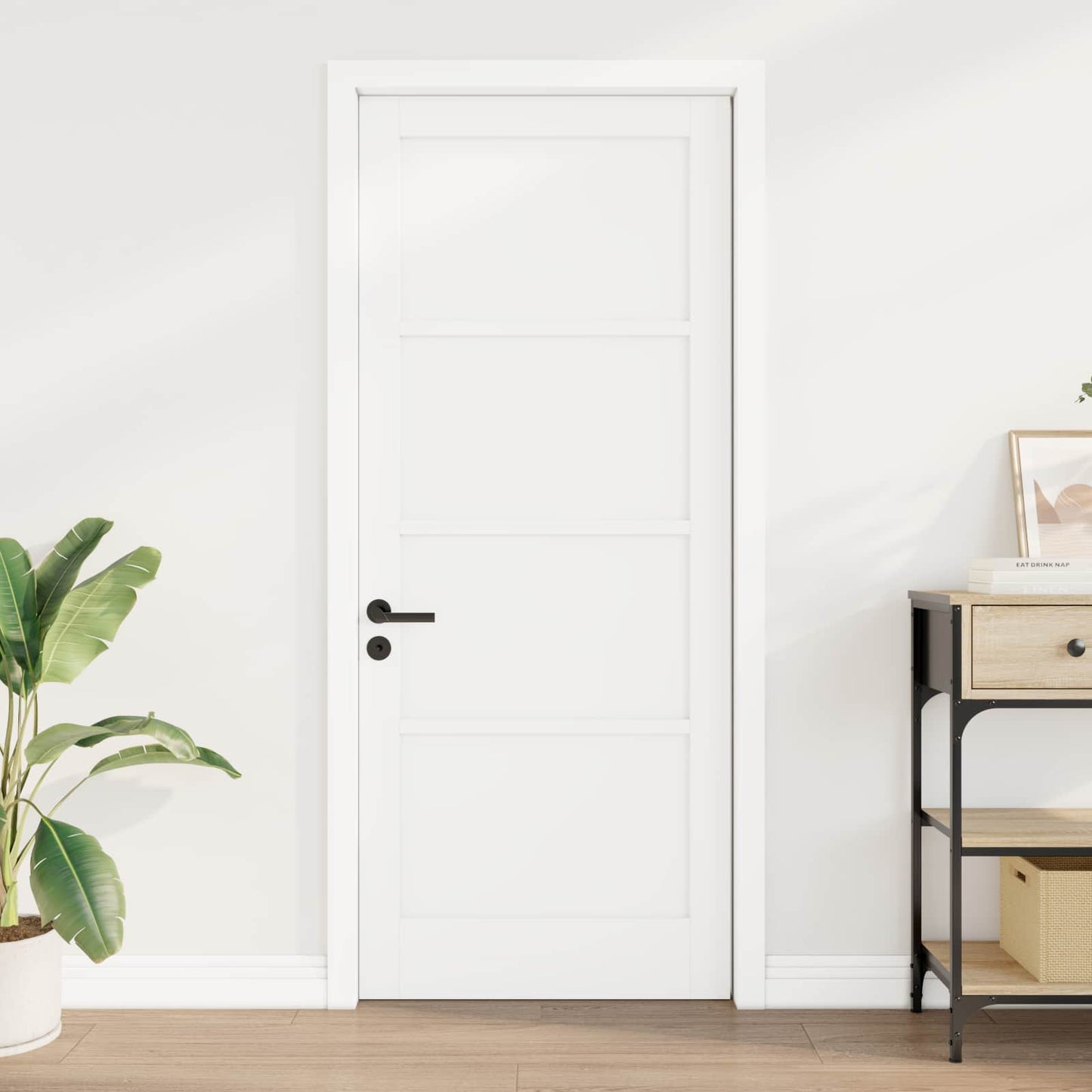 Interior Door White 83 x 202 cm Plywood