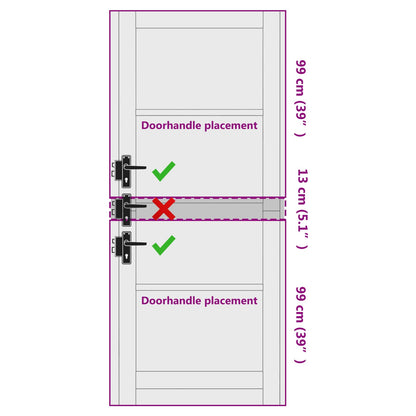 Interior Door Natural 86 x 211 cm Plywood