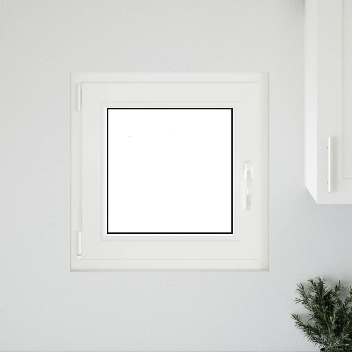 Basement Window Internal Colour White RISOR 50 x 50 cm