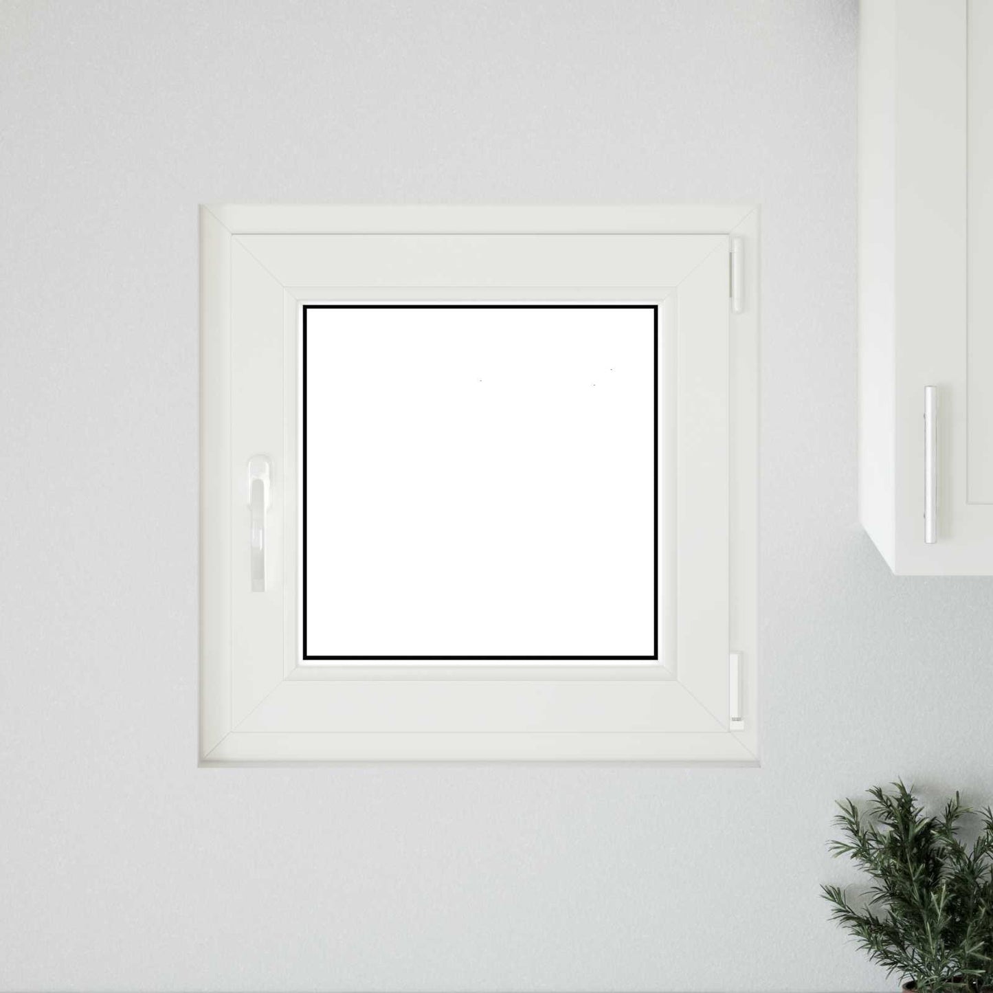 Basement Window RISOR 60 x 60 cm PVC and Glass White
