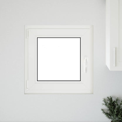 Basement Window RISOR 60 x 60 cm PVC and Glass White