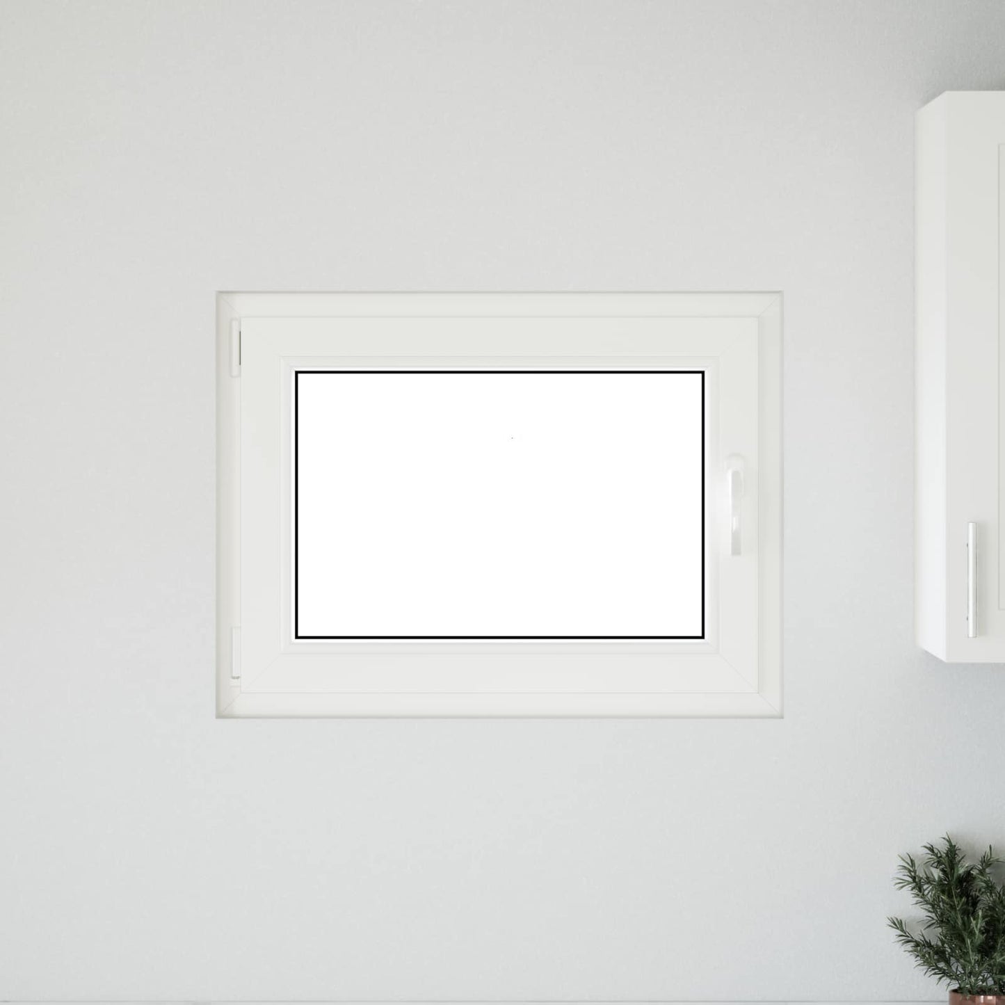 Basement Window RISOR 80 x 50 cm PVC and Glass White