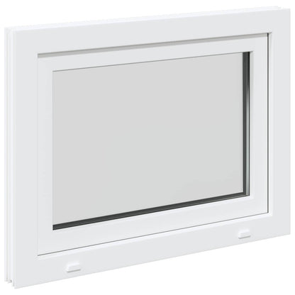 Basement Window RISOR 80 x 50 cm PVC and Glass White