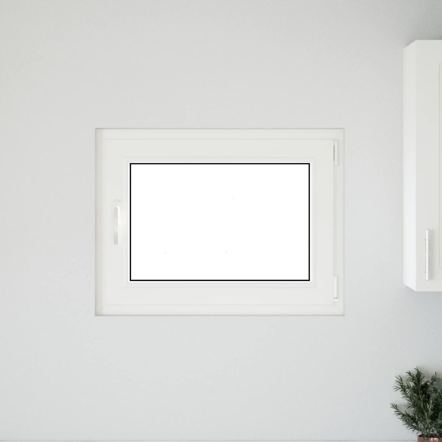 Basement Window RISOR 80 x 70 cm PVC and Glass White