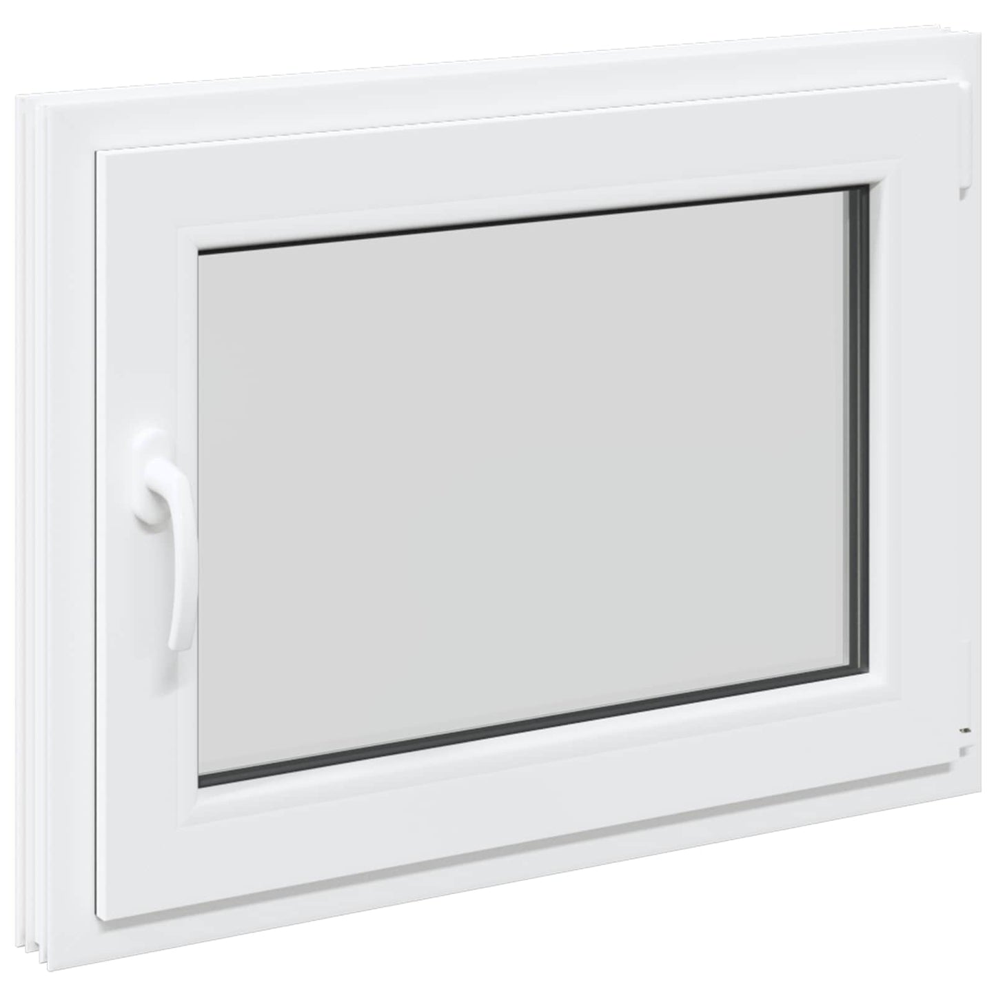 Basement Window RISOR 80 x 70 cm PVC and Glass White