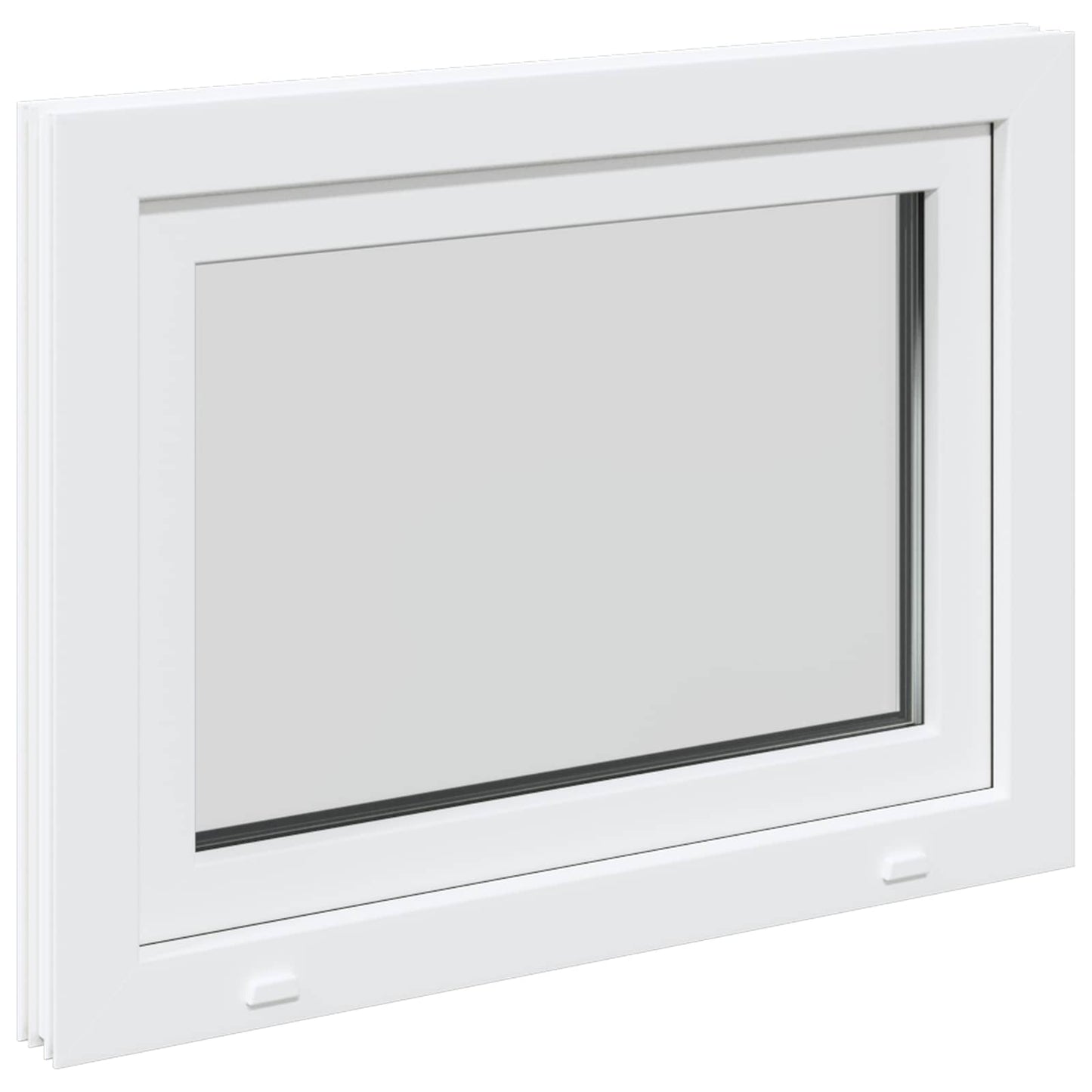 Basement Window RISOR 80 x 70 cm PVC and Glass White