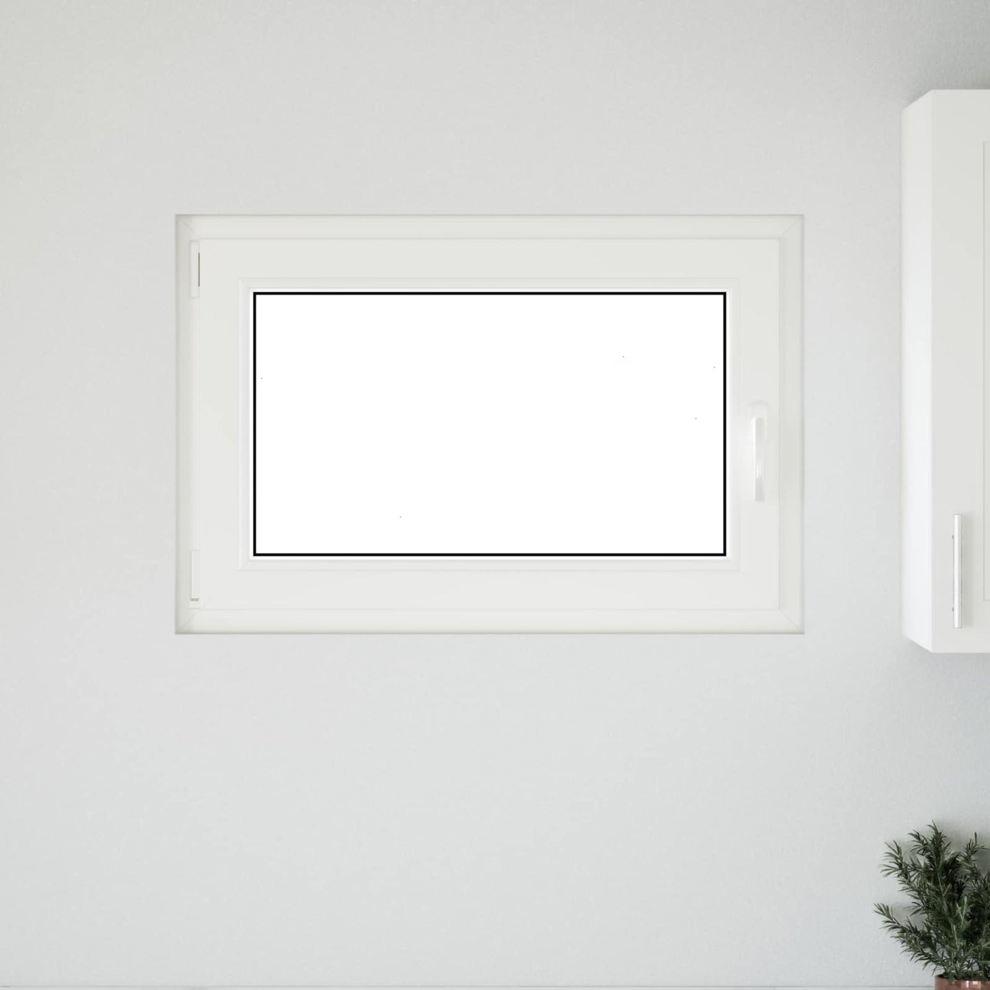 Basement Window RISOR 90 x 50 cm PVC and Glass White