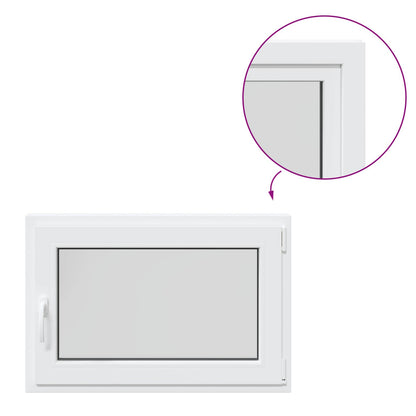 Basement Window RISOR 90 x 60 cm PVC and Glass White
