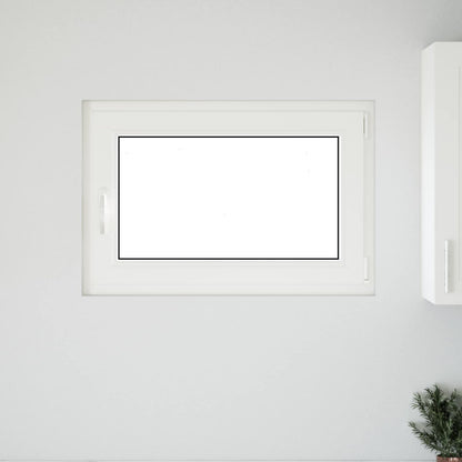 Basement Window RISOR 90 x 60 cm PVC and Glass White