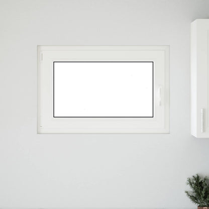 Basement Window RISOR 90 x 60 cm PVC and Glass White