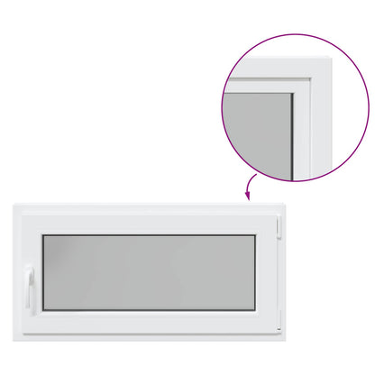 Basement Window RISOR 100 x 50 cm PVC and Glass White