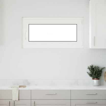 Basement Window RISOR 100 x 50 cm PVC and Glass White