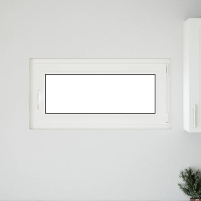 Basement Window RISOR 100 x 50 cm PVC and Glass White