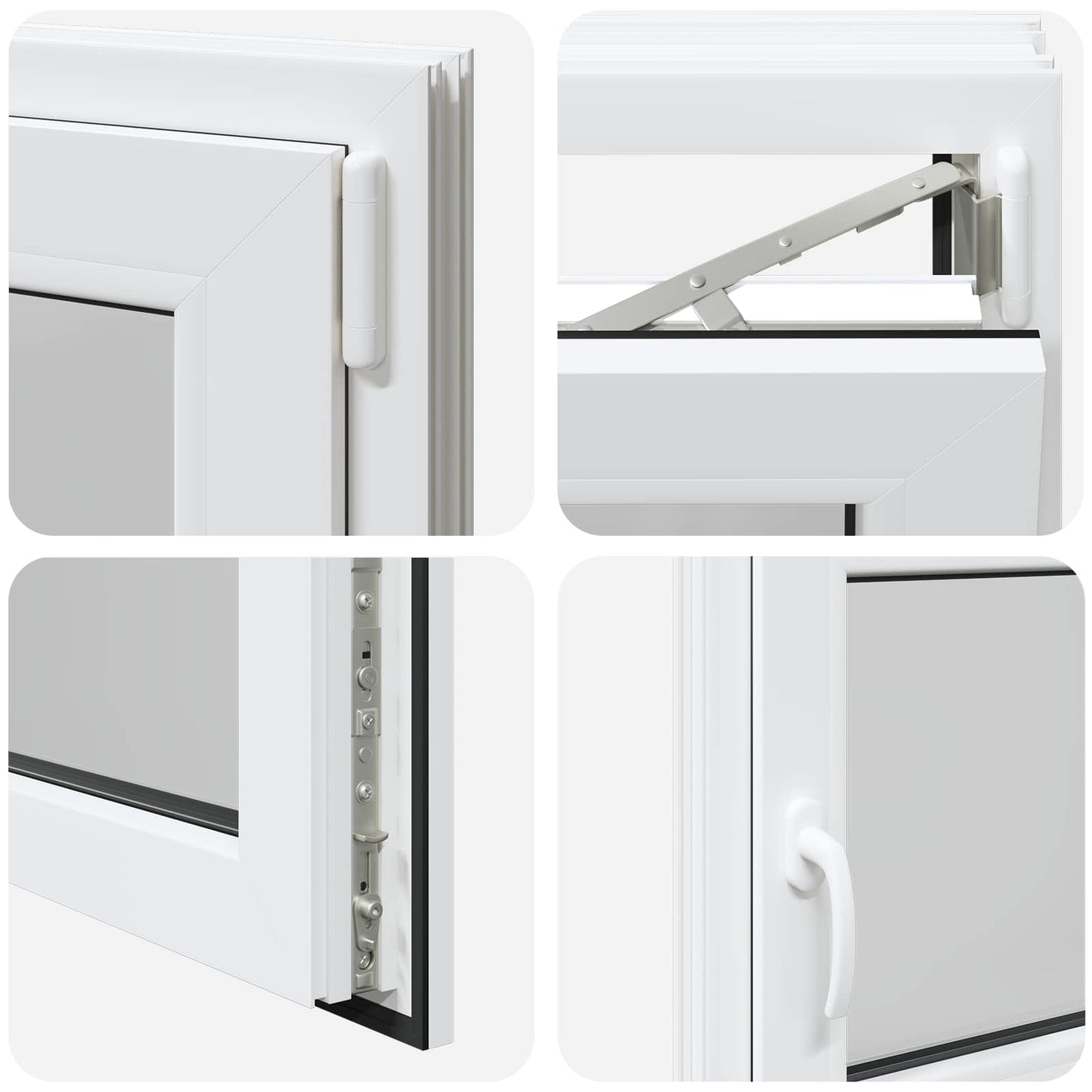 Basement Window RISOR 100 x 60 cm PVC and Glass White