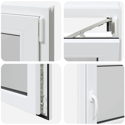 Basement Window RISOR 100 x 60 cm PVC and Glass White