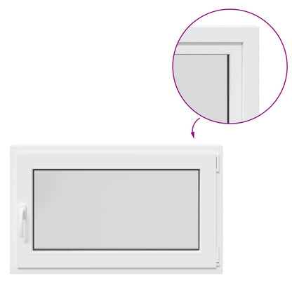 Basement Window RISOR 100 x 60 cm PVC and Glass White
