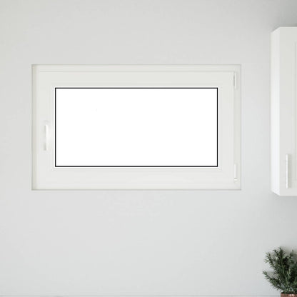 Basement Window RISOR 100 x 60 cm PVC and Glass White