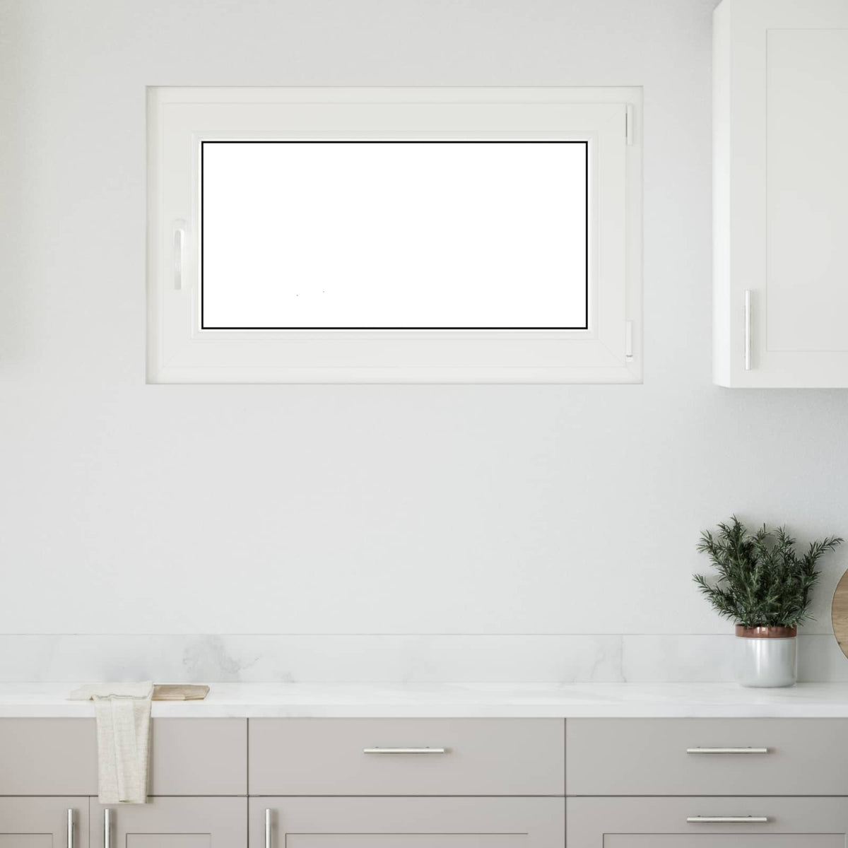 Basement Window Internal Colour White RISOR 100 x 70 cm