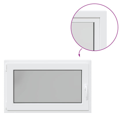 Basement Window RISOR 100 x 70 cm PVC and Glass White