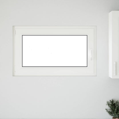 Basement Window RISOR 100 x 70 cm PVC and Glass White