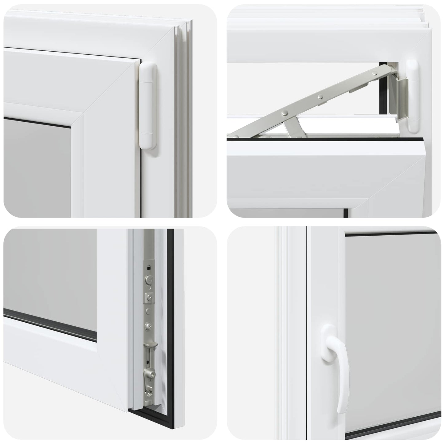 Basement Window RISOR 110 x 50 cm PVC and Glass White