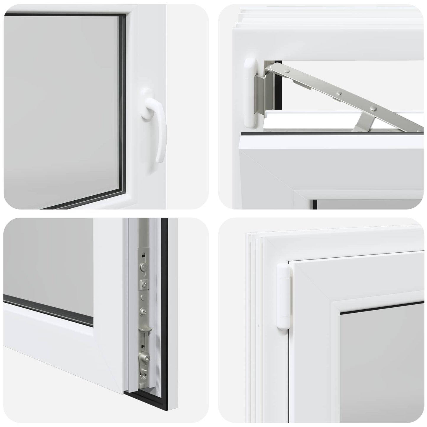 Basement Window RISOR 110 x 50 cm PVC and Glass White