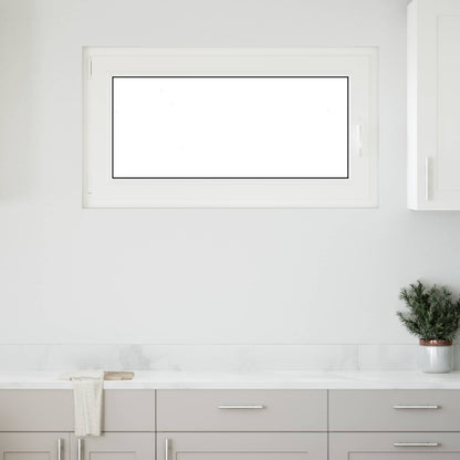 Basement Window RISOR 110 x 50 cm PVC and Glass White