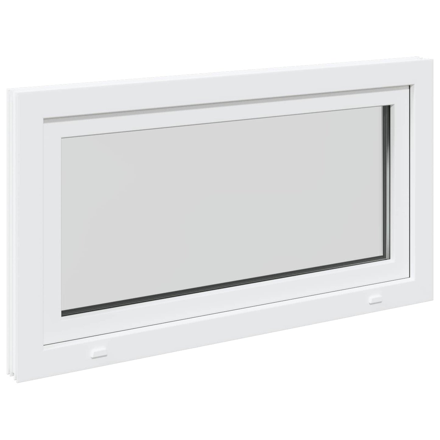 Basement Window RISOR 110 x 50 cm PVC and Glass White