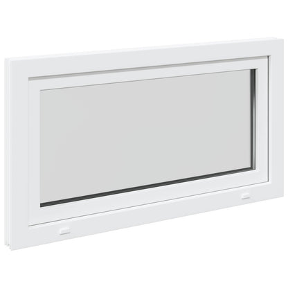 Basement Window RISOR 110 x 50 cm PVC and Glass White