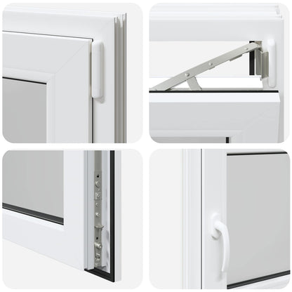 Basement Window RISOR 110 x 60 cm PVC and Glass White