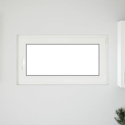 Basement Window RISOR 110 x 60 cm PVC and Glass White
